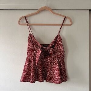 SHEIN Red Floral Tank Top